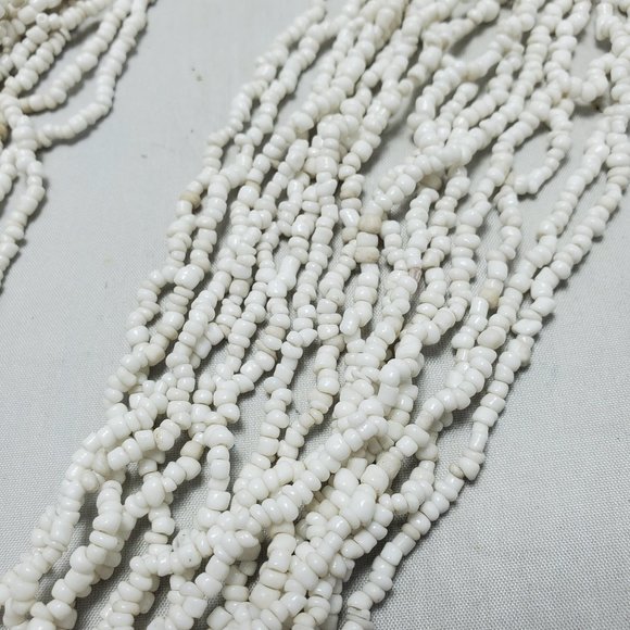 Signature white seed bead multi strand necklace 16 strand - Picture 4 of 4